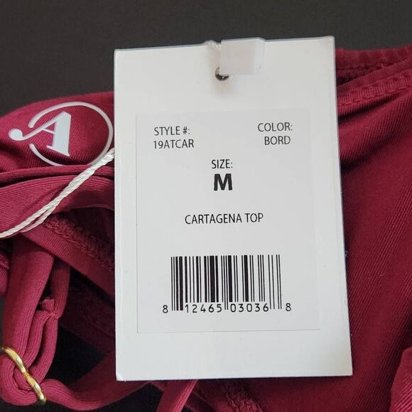 Andie Oxblood Bikini Top Wine Swim Top NWT Medium Burgundy Andie Swim Top - Picture 8 of 10